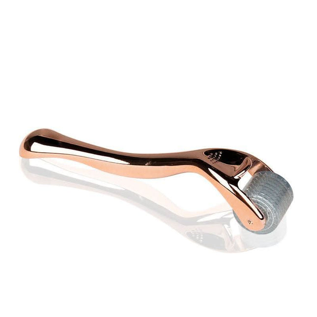 BeautyKit DERMA ROLLER adatinis volelis mezoterapijai Rose Gold 1,5 mm 192 titano adatos kolageno sintezei