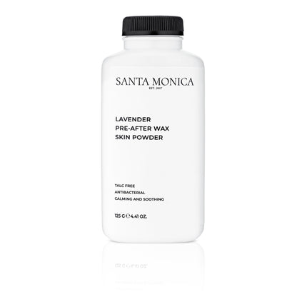 SANTA MONICA levandų kvapo depiliacinė pudra prieš ir po depiliacijos 125g – profesionali priemonė salonams