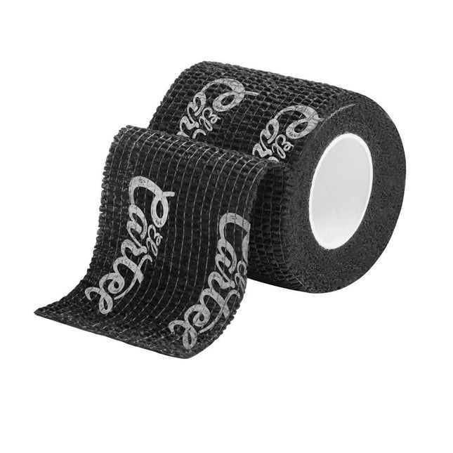 EL CARTEL elastinė juosta tattoo aparatams 4,5 m x 5 cm juoda – silikoninis grip tape vamzdeliui