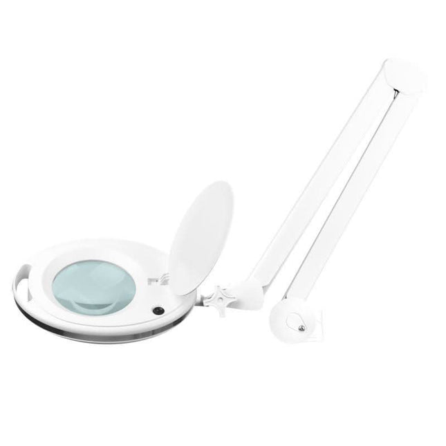 ELEGANTE kosmetologinė lempa-lupa 6027 60 LED 5D SMD tvirtinama prie stalviršio – profesionali lupa su apšvietimu kosmetologi