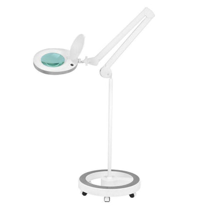 ELEGANTE kosmetologinė lempa-lupa ant stovo 6025 LED 5D SMD balta – apšvietimo sprendimas kosmetologams