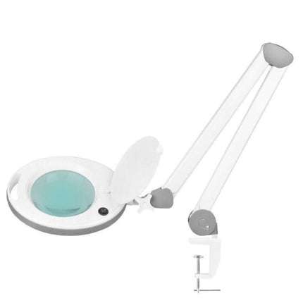 ELEGANTE lempa-lupa ant stalo kosmetologijos kabinetui – 5D didinimo efektas ir antirefleksinis stiklas