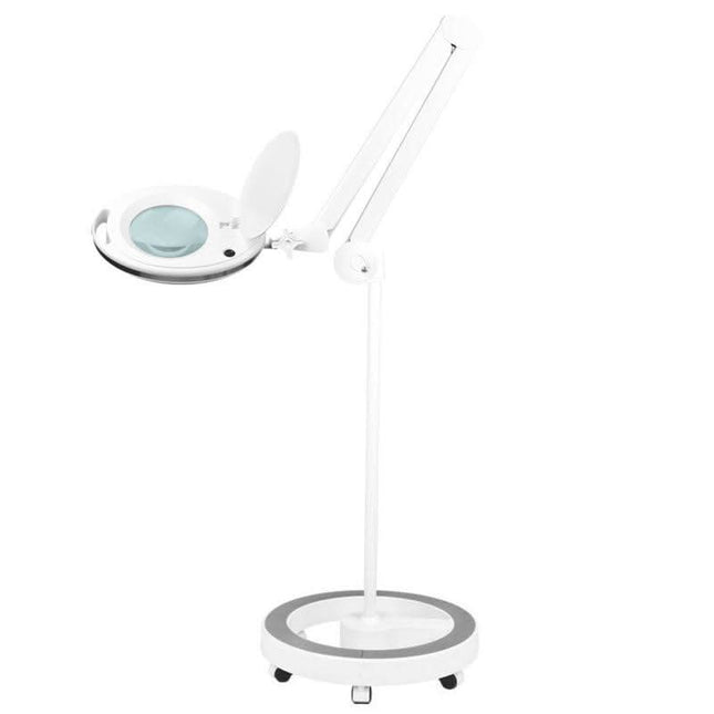 ELEGANTE kosmetologinė pastatoma lempa-lupa 6027 60 LED SMD 5D – profesionali apšvietimo įranga grožio kabinetui