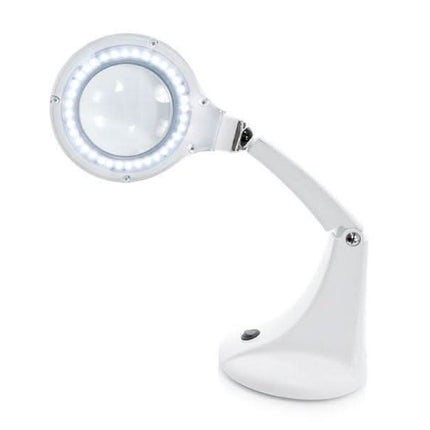 Balta ELEGANTE MINI stalinė lupa 30 LED SMD – tikslus odos struktūros matymas podologams