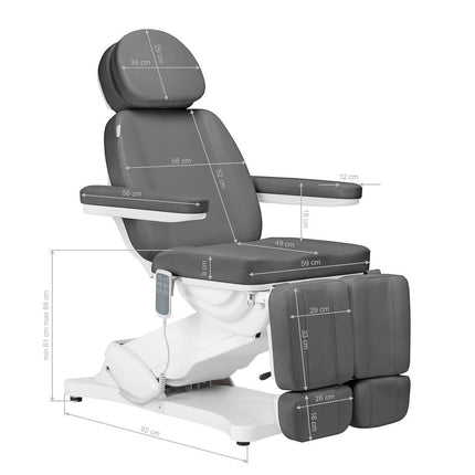 Elektrinė SILLON CLASSIC pedikiūro kėdė pilka – aukščiausios klasės baldas profesionaliems grožio salonams