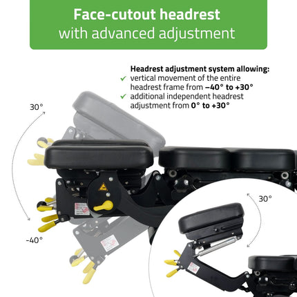 Elektrinis chiropraktikos stalas HABYS UPRIGHT CHIRO Z7, juodas - nuotrauka 5