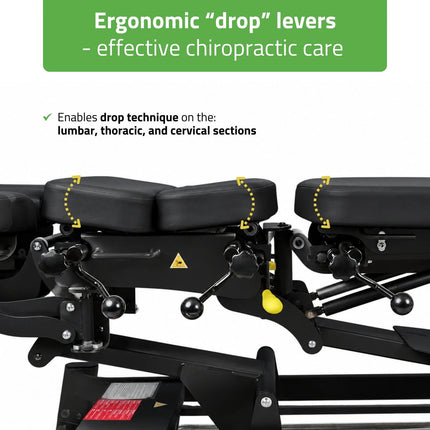 Elektrinis chiropraktikos stalas HABYS UPRIGHT CHIRO Z7, juodas - nuotrauka 6