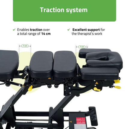 Elektrinis chiropraktikos stalas HABYS UPRIGHT CHIRO Z7, juodas - nuotrauka 8