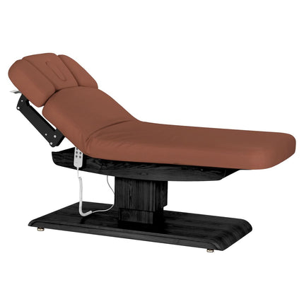 Elektrinis gultas SILLON RELAX, rudas, juodas pagrindas - iš arti