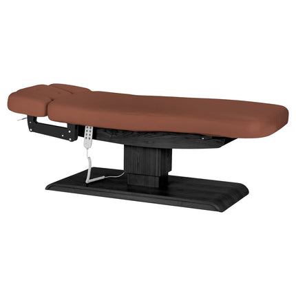 Elektrinis gultas SILLON RELAX, rudas, juodas pagrindas - detalės