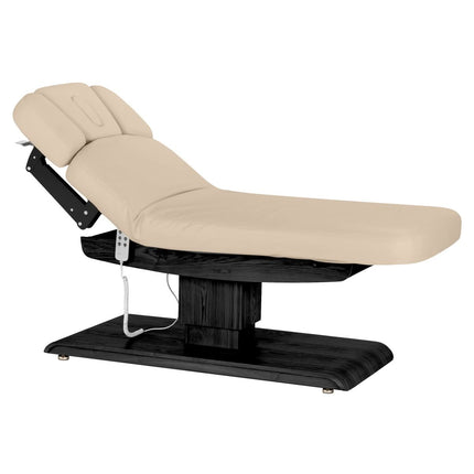 Elektrinis gultas SILLON RELAX, smėlio spalvos, juodas pagrindas - iš arti