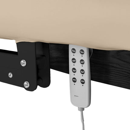 Elektrinis gultas SILLON RELAX, smėlio spalvos, juodas pagrindas - nuotrauka 7