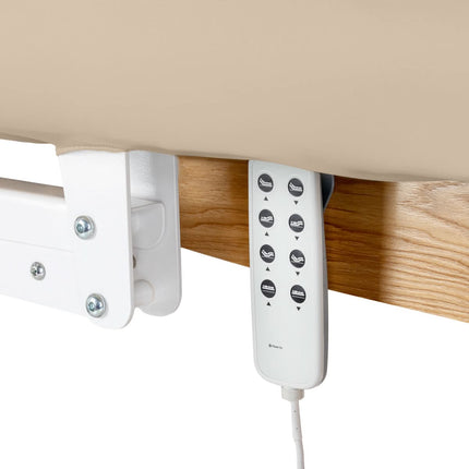 Elektrinis gultas SILLON RELAX, smėlio spalvos, šviesus pagrindas - nuotrauka 7