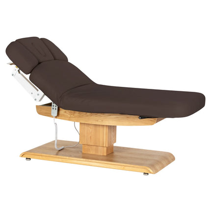 Elektrinis gultas SILLON RELAX, tamsiai rudas, šviesus pagrindas - iš arti