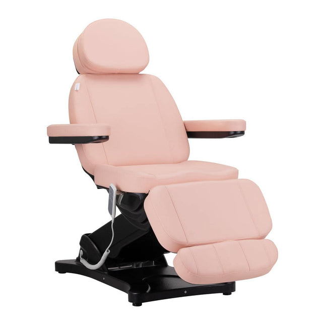 SILLON CLASSIC elektrinis kosmetologinis krėslas 3 varikliai rožinis su juodu spalvos derinys salonams