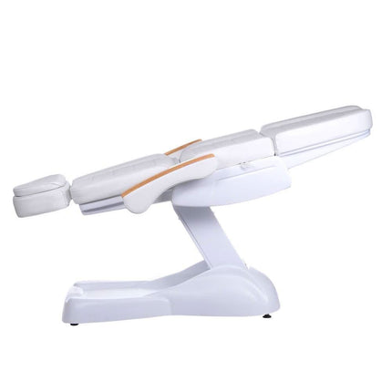 Baltas kosmetologinis elektrinis gultas salonui BS LUX BW-273B-4 – ergonomiška konstrukcija ir 4 nepriklausomi varikliai