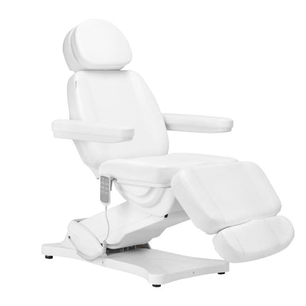 SILLON CLASSIC baltas elektrinis gultas – idealus sprendimas profesionalioms kosmetologijos procedūroms salone