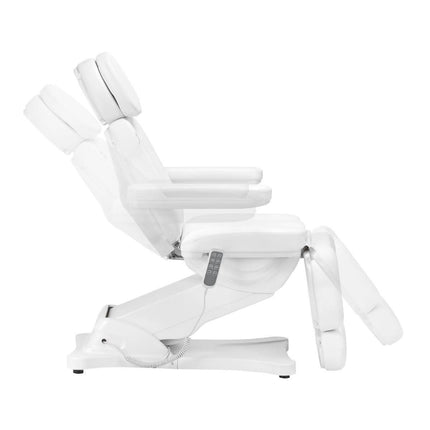 Profesionalus baltas kosmetologinis gultas SILLON CLASSIC – ergonomiška konstrukcija ilgoms procedūroms