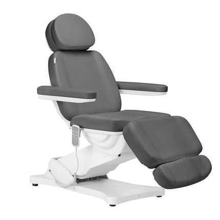 SILLON CLASSIC pilkas elektrinis gultas – 4 variklių sistema leidžia tiksliai reguliuoti padėtį kosmetologinių procedūrų metu