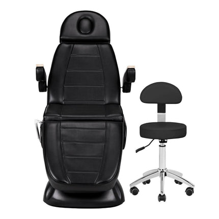 SILLON LUX 273B kosmetologinis gultas iš šono – parodyta reguliuojama nugaros atrama salonui