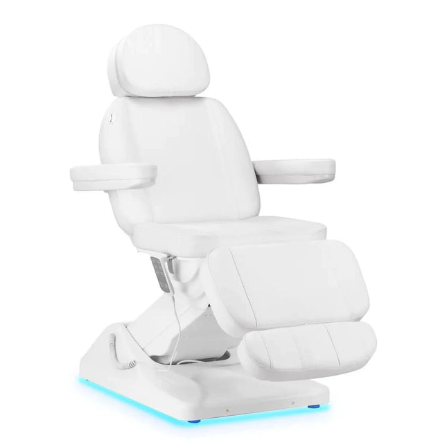 SILLON Luxury elektrinis kosmetologinis gultas 3 variklių, baltas – kosmetologijos baldai grožio salonui