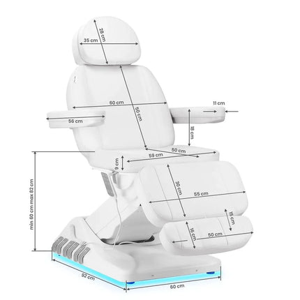 SILLON Luxury kosmetologinis gultas detalė – valdymo pedalas ir variklių mechanizmas profesionaliam naudojimui