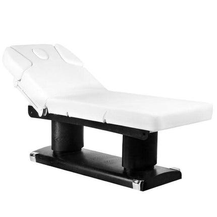 AZZURRO 838 elektrinis masažo gultas SPA su 4 varikliais baltas, reguliuojamas aukštis 65–83 cm, kosmetologijos baldai