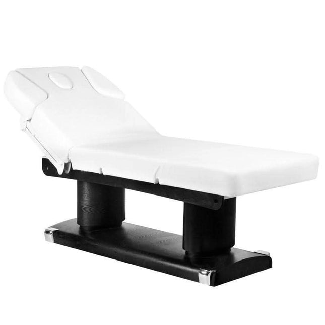 AZZURRO 838 elektrinis masažo gultas SPA su 4 varikliais baltas, reguliuojamas aukštis 65–83 cm, kosmetologijos baldai