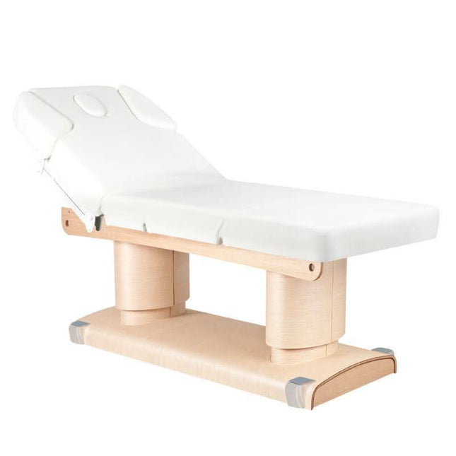 AZZURRO 838 elektrinis šildomas masažo gultas SPA, 4 varikliai, baltas, reguliuojamas aukštis 64–82 cm