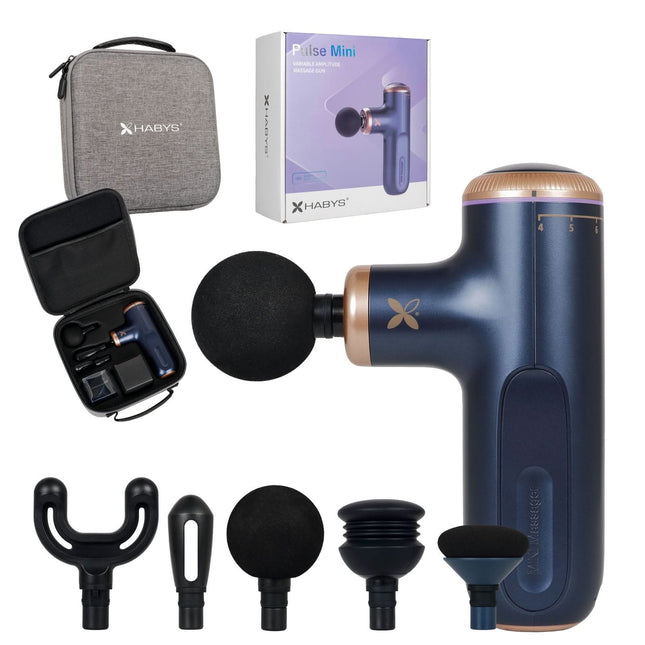 Habys Pulse Mini elektriskā masāžas pistole – tumši zila (Blue Navy)