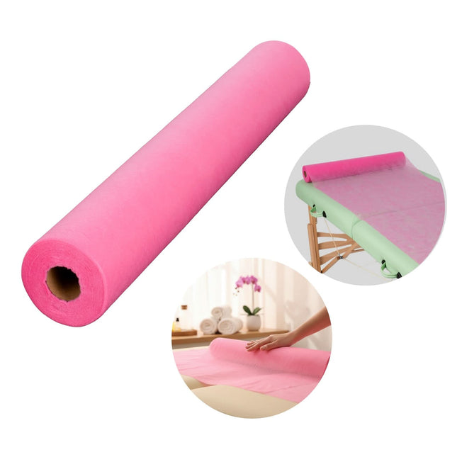 Vienkartinė neaustinė paklodė ritinyje 60cm×50m, 18g/m², rožinė