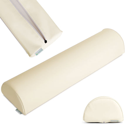 Pusapaļš spilvens 60×15×10 cm SATIN COMFORT K707, krēmkrāsa