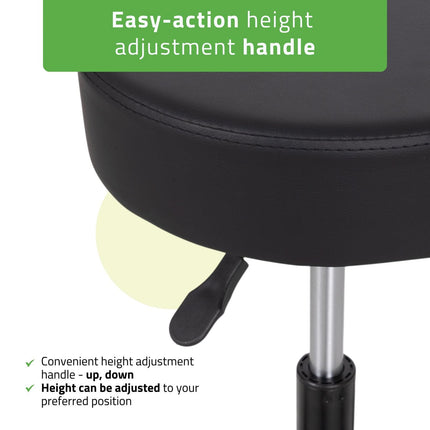 Kosmetologinė kėdutė HABYS TIMO Comfy Base k515, juoda