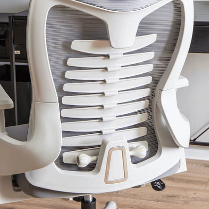 CARET 2 ergonominė biuro kėdė pilka – minimalistinis dizainas šiuolaikiniam darbo kabinetui