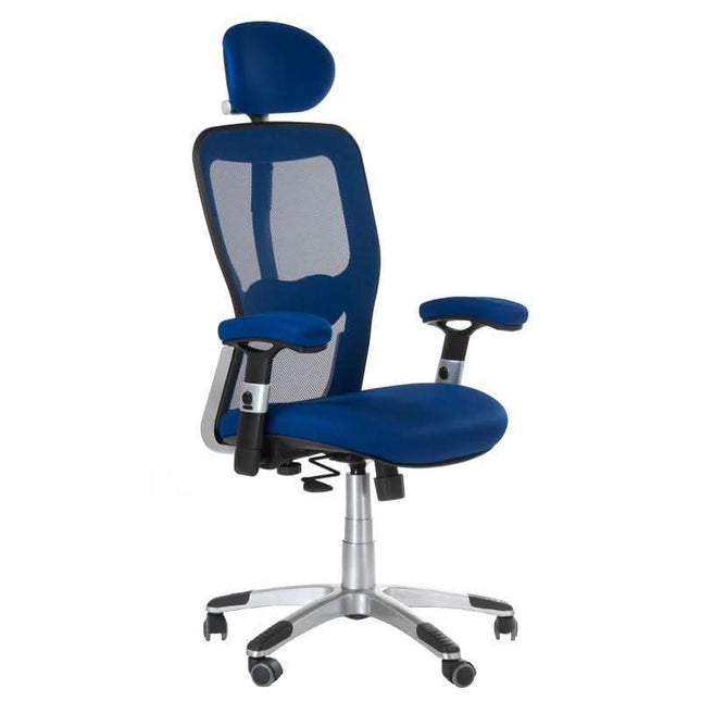 BS CorpoComfort BX-4147 ergonomiška biuro kėdė mėlyna – profesionali darbo vietos įranga salonams
