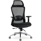 Mebel Elite ergonomiška biuro kėdė LITOS juoda – reguliuojama nugaros atrama darbo vietai