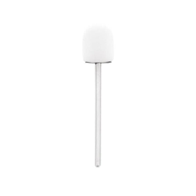EXO HARD CAP abrazyvinis antgalis 10mm 60 grūdėtumo manikiūrui ir pedikiūrui, baltas, 10 vnt.