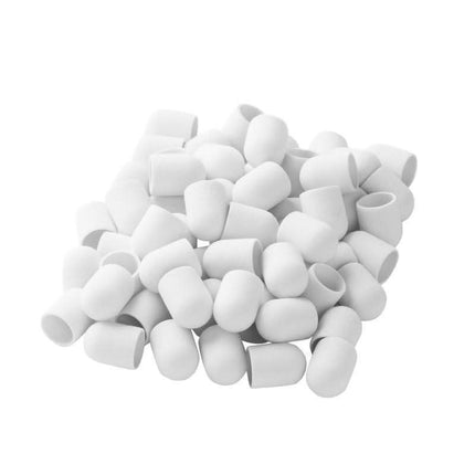 EXO abrazyvinis antgalis 13 mm 150 HARD CAP baltas korundinis manikiūro pedikiūro įrankis 10 vnt