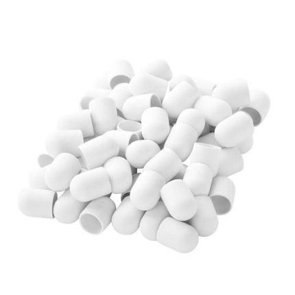 EXO abrazyvinis antgalis 13 mm 220 gradacija HARD CAP 100 vnt. baltas – profesionalus manikiūro ir pedikiūro įrankis