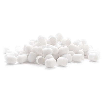 EXO abrazyvinis antgalis 13mm HARD CAP 60 grūdėtumo baltas 100vnt – korundinis manikiūro pedikiūro įrankis
