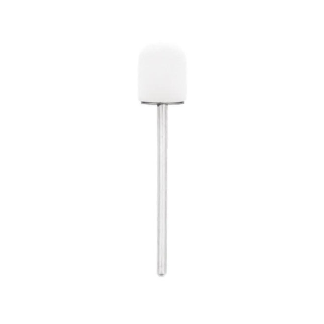 EXO abrazyvinis antgalis 13mm 80 grūdėtumo HARD CAP baltas, korundinis manikiūro pedikiūro antgalis 10vnt