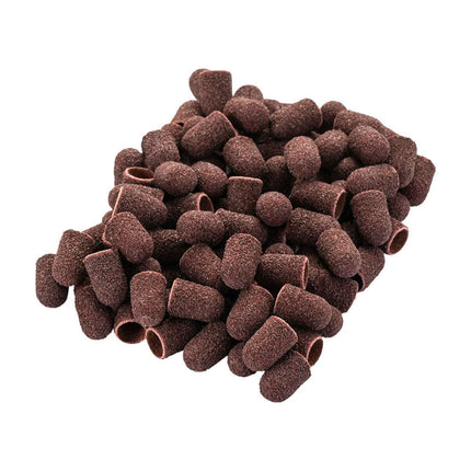 EXO abrazyvinis antgalis 7 mm / 80 grūdėtumo SOFT CAP BASIC 100 vnt. – profesionalus manikiūro antgalis nagų apdirbimui