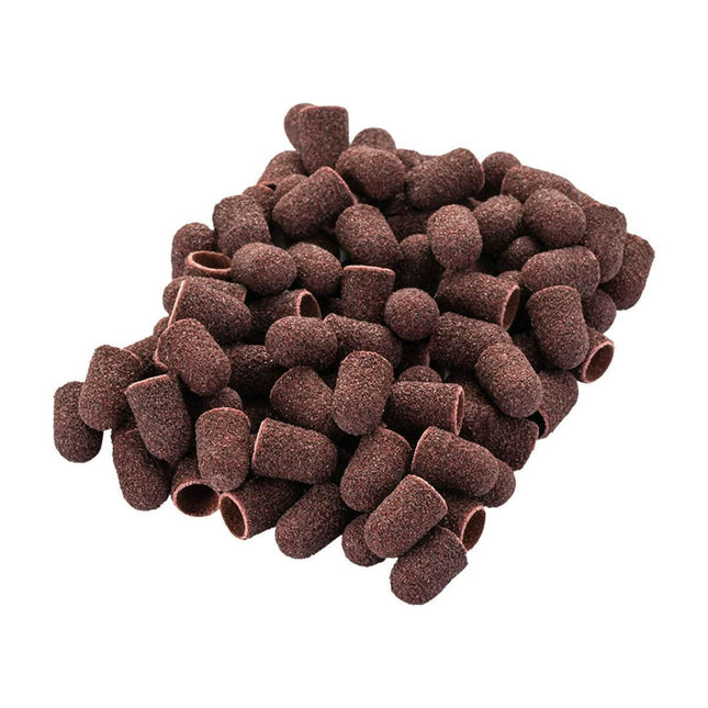 EXO abrazyvinis antgalis 7 mm / 80 grūdėtumo SOFT CAP BASIC 100 vnt. – profesionalus manikiūro antgalis nagų apdirbimui