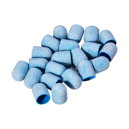 EXO Blue Med Cap abrazyvinis pedikiūro antgalis 13mm/80 – profesionalūs podologiniai antgaliai manikiūrui ir pedikiūrui, 20 v