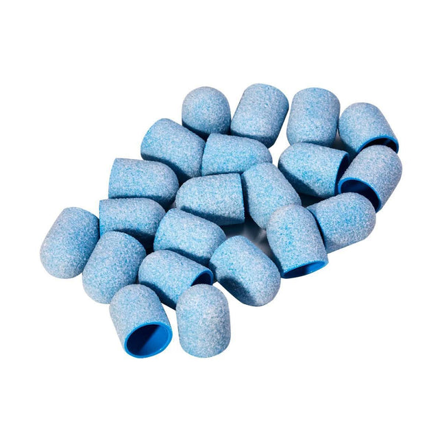 EXO Blue Med Cap abrazyvinis pedikiūro antgalis 13mm/80 – profesionalūs podologiniai antgaliai manikiūrui ir pedikiūrui, 20 v