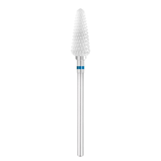 EXO PRO CERAMIC keramikinis frezos antgalis apvalus kūgis CONE ROUND Ø5,5 mm raudonas manikiūrui pedikiūrui 826M