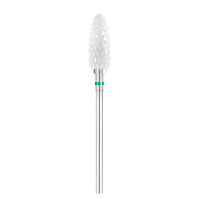EXO PRO CERAMIC frezos antgalis OVAL Ø 6,0 mm GR 230C žalias – manikiūro pedikiūro įranga profesionalams
