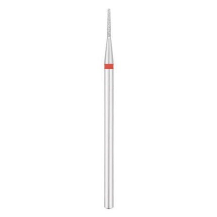 EXO PRO frezos antgalis Diamond Cone Round 1,0 mm RD raudonas – deimantinis manikiūro pedikiūro antgalis tiksliam darbui