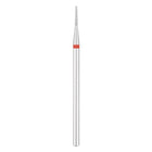 EXO PRO frezos antgalis Diamond Cone Round 1,0 mm RD raudonas – deimantinis manikiūro pedikiūro antgalis tiksliam darbui