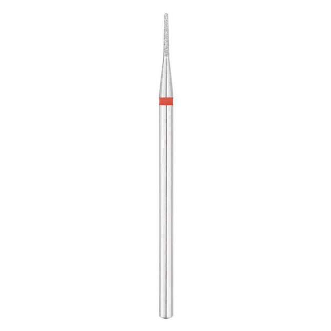 EXO PRO frezos antgalis Diamond Cone Round 1,0 mm RD raudonas – deimantinis manikiūro pedikiūro antgalis tiksliam darbui